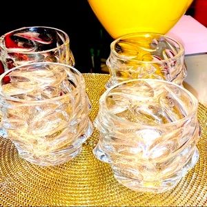 Pure Crystal Whiskey 🥃 or Bourbon Double On rocks Glasses Set of 4